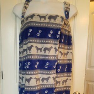 Womens Dog Print Fleece Robe Size One Size by Bass Pro Shops